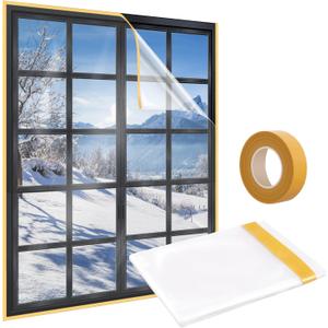110'' x 84'' Window Insulation Kit, Window Insulation for Winter, POF Window Sealer for Winter, Insulates Indoor Windows Keep Warm for Weatherproofing Window Film for Winter Window Covering-1PCS