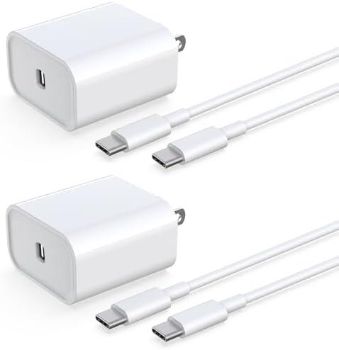 iPhone 16 15 Charger Fast Charging [2Pack] 33W Type-c Wall Charger Fast Charger Block with 6FT USB C to USB-C Cable for iPhone 16/16 Plus/16 PRO/16 Pro Max/iPhone 15 Plus/15 PRO Max/iPad Pro/AirPods