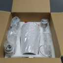 Bathroom Light Fixtures, Brushed Nickel Vanity Lights with Flared White Fabric Shade, 3 Light Wall Sconce, Modern Sconces Wall Lighting for Hallway Bedroom, VL837-BN-3