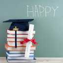 Unisex Adult Matte Graduation Cap Graduation Hat with Tassel Adjustable for High School and College (Dark Blue)