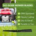 942-04308 Lawn Mower High Lift Blades for Cub Cadet XT1-LT42 XT2-LX42 Craftsman LT1000 LT1500 LT3000 42" Mower Tractor - Replaces 742-04308 942-04308A 742-04312 942-04312 742-0656 942-0656 - 2 Pack