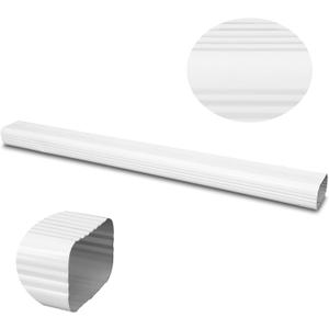 Moxweyeni 1 Pack 3 x 4 Inch, 45 Inch White Aluminum Downspout Extensions Roofing Gutter Downspout DIY Installation for Home Outdoor Drainage