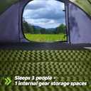 4 Person Easy Pop Up Tent,9.5X6.6X52'',Waterproof, Automatic Setup,2 Doors-Instant Family Tents for Camping, Hiking & Traveling