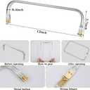 MorningRo 4 Pcs 12" Metal Purse Frame Rectangle Lock Frame Kiss Lock Clasp Purse Hardware Replacements for DIY Sewing Bag Clutch Crafts Making Supplies