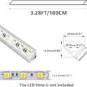 THMOOTHER 10-Pack 3.3FT 1Meter V Shape LED Strip Aluminum Channel Diffuser System, Extruded Alu Track Milky Cover with Corner Connector and Mounting Kit,Easy Cut and Installed Curved Lens Profile
