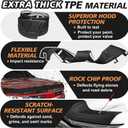 TripleAliners Hood Deflector Protector Compatible with 2020-2025 2026 Chevy Silverado 2500/3500HD Accessories Hood Protector TPE Bug Deflector Shield Replacement