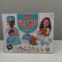 Lehoo Castle Wooden Doctor Kit for Kids, Vet Play Sets, Veterinarian Kit Pretend Play Doctor Set with Dog Bag, Medical Kits Doctor Toys Gift for Boys Girls Aged 3 4 5