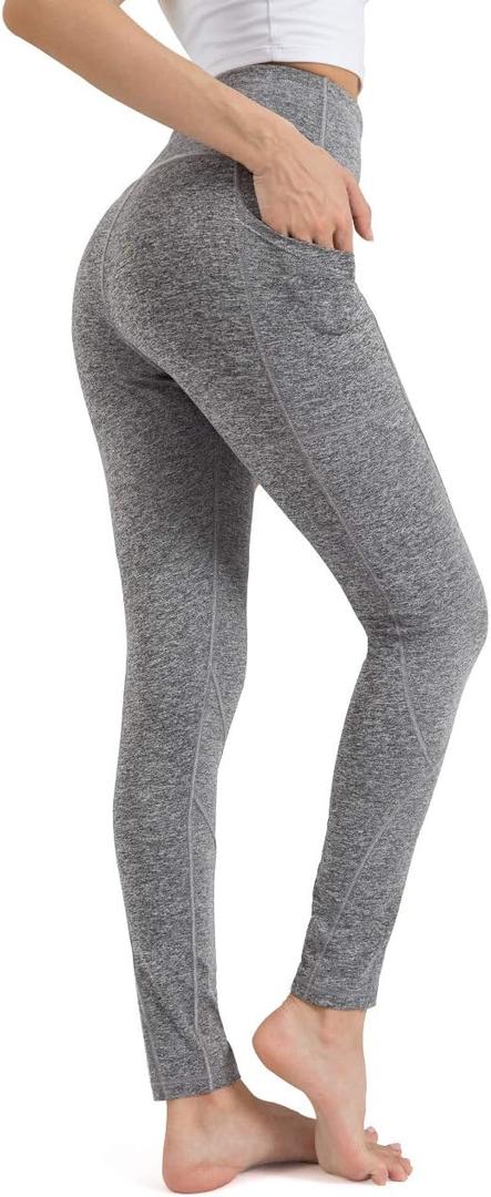 ALONG FIT High Waisted Leggings for Women with 3 Pockets, Tummy Control Yoga Pants for Workout Yoga Casual (S)