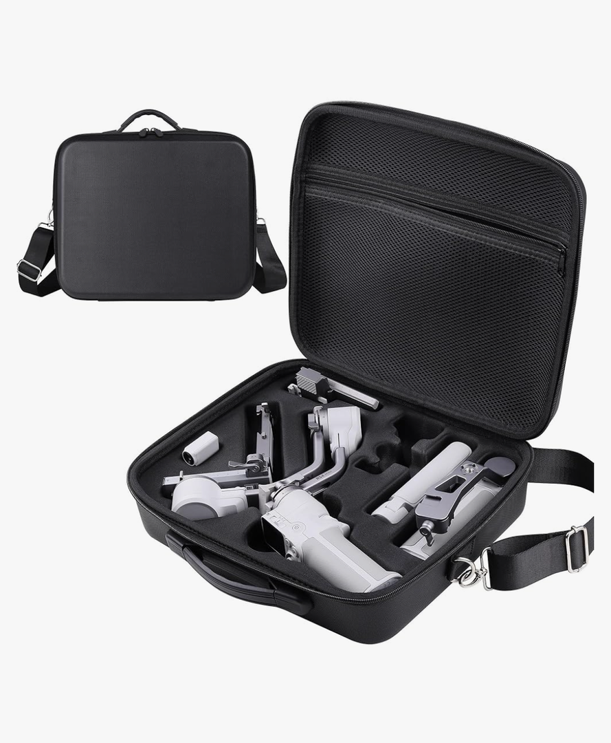 RS 4 Mini Carrying Case, Waterproof Portable PU leather Storage Shoulder Bag Travel Case for DJI RS 4 Mini Creator Combo Gimbal Lightweight Stabilizer & Accessories