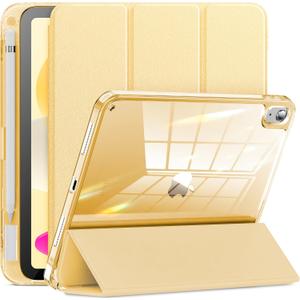 INFILAND Compatible with iPad (A16) 11th Generation 11 Inch 2025 Case, iPad 10th Generation Case 2022 10.9 Inch, Clear Slim Protective Cover with Apple Pencil Holder, Charging Adapter (Champagne Gold) INFILAND Compatible with iPad (A16) 11th Generation 11 Inch 2025 Case, iPad 10th Generation Case 2022 10.9 Inch, Clear Slim Protective Cover with Apple Pencil Holder, Charging Adapter (Champagne Gold)