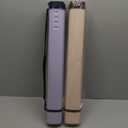 2-Pack Extendable Poster Tubes Expand from 24.5 to 40 with Shoulder Strap | Carry Documents, Blueprints, Drawings and Art | Creamy White and Violet Portable Round Storage Cases with Lids and Labels (large)