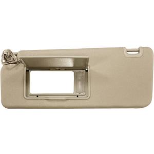 Sun Visor Fit for Nissan Titan 2004-2024 for QX56 Armada 2004-2014 Replacement 96401EZ10B with Light (Left Dirver Side(Beige))