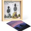 Dad Pebble Art Handcrafted 3D Rock Picture for Father from Son or Daughter Thoughtful Fathers Day or Birthday Gift Wall Art Decor (For Father)