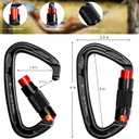 Oupeng sky Auto Locking Carabiner Clips - 28KN (6172lbs) Heavy Duty Caribeaners, Large Carabiner Clip for KeychainsHammockCamping, Gym, Hiking, Outdoor Dog Leash