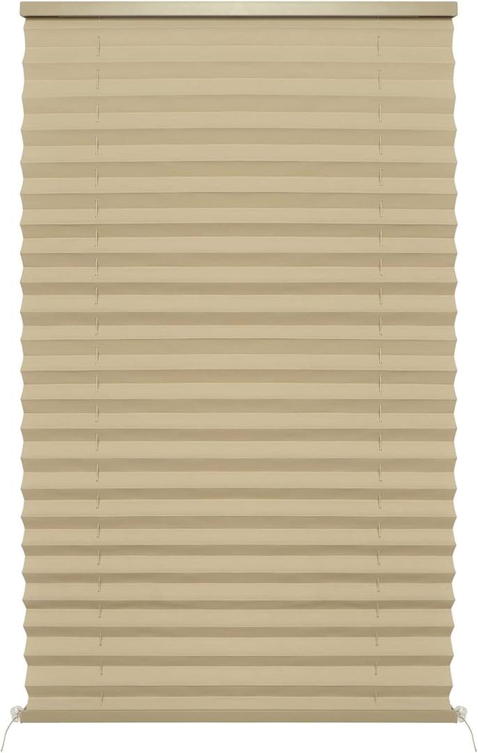RV Blinds Shades for Camper Window,RV Pleated Shades Camper Blinds for Travel Trailers Motorhome Motor Coach-20 W x 38" L, Cappucino 