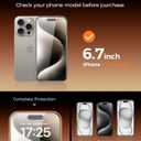 UNBREAKcable 2PCS Screen Protector for iPhone 15 Pro Max - 1 Privacy Tempered Glass+1 Clear Glass Double Shatterproof [Installation Frame] [9H Hardness] [Case Friendly] Anti-Scratch iPhone 6.7 inch