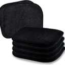 SWEMSTAR Chair Cushions - 15"*17" Kitchen Dining Chair Pads Foam Seat Cushion for Chairs Barstool Cushions Non Slip Seat Pad Set of 6 - Black