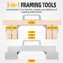 3-in-1 Framing Tools Upgraded 100% Aluminum,12" 14" 16" On-Center