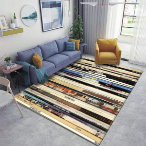 Area Rugs Classic Rock Vinyl Records Baby Rug for Crawling Kids Play Mat Room Decor Carpet Gift Game Floor Non-Slip Pad Yoga Mats Throw Rugs, 45 x 70 inch