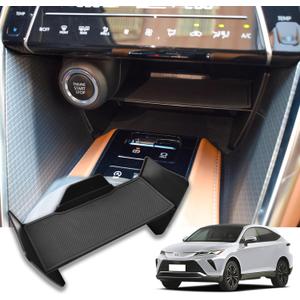 Center Console Organizer Compatible with Toyota Venza 2021 2022 2023 2024 Interior Accessories, Middle Console Insert Tray Secondary Divider Hidden Cubby Shelf for 2021-2024 Venza, Black