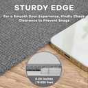EARTHALL Washable Area Rug 3x5 Ft Non Slip Rugs for Entryway Braided Rubber Backed Throw Rugs Door Mat Indoor Outdoor Entrance Cotton Woven Rug for Kitchen Foyer Front Door Living Room, Charcoal Gray