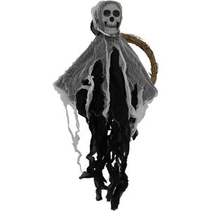 Halloween Hanging Ghost Wreath Scary Haunted House Prop Party Decoration
