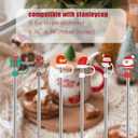 3 x 6PCS Christmas Silicone Straw Toppers for Stanley Cup, 10mm Dust-Proof Reusable Straw Covers Cap for 30/40 Oz Tumbler with Handle, Festive Christmas Gift for Coffee/Tea Lovers