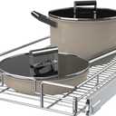 Pulloutor Pull Out Cabinet Organizer,Slide Out Kitchen Cabinet Storage Shelf and Drawer Organizer NEED 18" W and 22" D Cabinet, Chrome Finish (17 * 21 in)