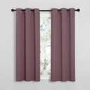 NICETOWN Window Curtain Panels, Dry Rose, 1 Pair, 34 by 54-inch, Thermal Insulated Solid Grommet Blackout Draperies/Drapes for Basement
