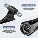 Front Lower Control Arms Fit for Nissan Rogue 2008-2013 08-13 Rogue Select 2014-2015 14-15 with Inner Outer Tie Rods End Suspension Kit-8PC