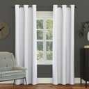 Sun Zero Easton Energy Saving Blackout Grommet Curtain Panel, 40" x 95", Dove White