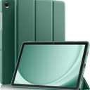 Akkerds Compatible with Galaxy Tab A11 Plus 11" 2026/ A9 Plus Case 11 Inch 2023, Slim Soft TPU Protective Cover with Trifold Stand & Auto Wake/Sleep for Galaxy A11+/ A9+ 5G Tablet Case, PineGreen