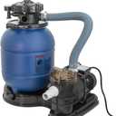 XtremepowerUS 13" Sand Filter 3/4HP Pool Pump 2,400GPH for Above Ground Swimming Pool Multi-Port Valve Up to 10,000 Gallons, 1-1/4"NPT Pool Sand Filter with Enhanced Circulation System