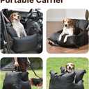 PET MARVEL Dog Car Seat for Small Dogs Up to 25 lbs, Pet Booster Seat & Travel Carrier with Safety Leash and Thick Cushion, Fully Detachable Washable Pet Bag with Storage Pocket, Portable, Black