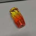 Car Shift Knob, 10cm Universal for Automatic and Manual Vehicle Gear Shifter Knob with 2 Adapter Acrylic Yellow Red, 1 Set