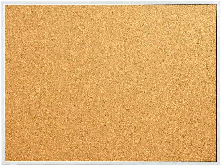 Staples Cork Bulletin Board, 3 x 2 Feet, Aluminum Frame, Vertical or Horizontal Mount, Self-Healing Surface