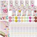 TecUnite 40 Sets Donuts Gifts Bulk Graduation Employee Coworker Appreciation Team Inspirational Donuts Pen Stress Ball Awesome Card Nurse Teacher Volunteer Funny Office Staff Gifts