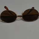 FEISEDY Retro Oval Small Sunglasses for Women Men 90s Trendy Classic Gold Frame Round Shades UV400 Protection B9164