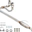 Front&Rear Catalytic Converter Compatible with 2004 2005 2006 Jeep Wrangler 4.0L Dual Y-Pipe Catalytic Convertor High Performance (EPA Compliant)