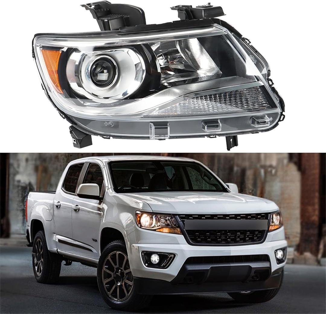 WFLNHB Headlight Assembly Replacement for Colorado LT/Z71/ZR2 2015-2021 Halogen Headlights Set Passenger Side GM2503408