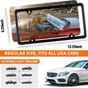 Black Matte License Plate Frames 2 Pack, Stainless Steel License Plate Cover, License Plate Holder with 4 Holes, Universal Tag Frames with Screws for car Front and Rear