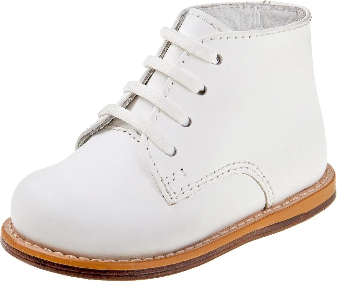 Josmo Baby Unisex Walking Shoes First Walker, Baby First Walk Training Shoes (5 Toddler, White)