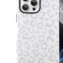 SAKUULO Magnetic for iPhone 12 Pro Max Case Light Gray Leopard Print Pattern [Compatible with MagSafe] Wireless Charge Slim Shockproof Case for iPhone 12 Pro Max Phone Case, Gray Leopard (6.7")