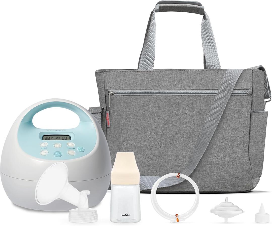 Spectra Baby S1 Plus Premier Rechargeable Breast Pump with Grey Tote Premium Accessory Kit - 24 mm