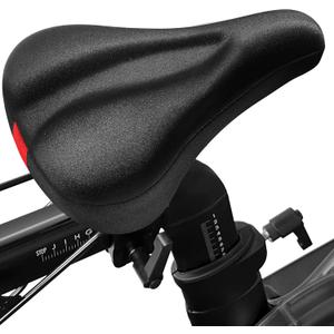 Bike Seat Cushion Compatible with Peloton Bike & Plus, Gel Bicycle Seat Cover for Women & Men Comfort, Accessories for Most Narrow Bicycle Saddle, Extra Padded with Soft Memory Foam, 11x7 (Black)