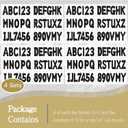 4 Sets 3" Alpha-Numeric Registration Identification Numbers Stickers for Boat Car Mailboxes Window Door Signs Address Number Waterproof Decor Black