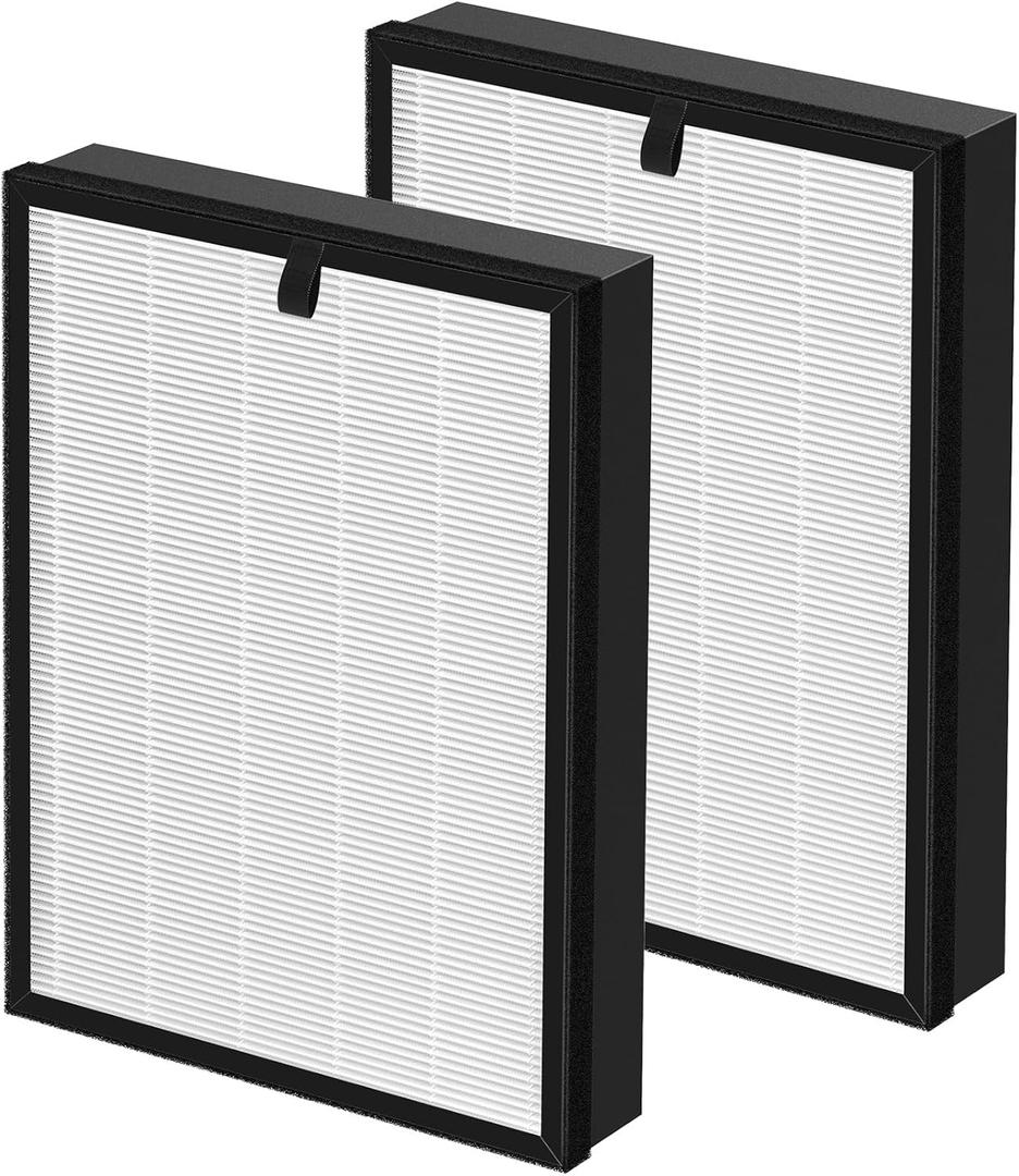 400 Air Purifier Replacement Filter Compatible with Puro 400 Air Purifier, 3-in-1 with Activated Carbon Filter Attach Pet Dander Smoke Pollen Dust, 2 Pack