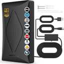 2025 TV Antenna Indoor Antenna for Smart TV, 2200+ Miles Long Range Reception tv Antenna with Amplifier Signal Booster for Local Channels, Clear Reception for 4K 1080p HD