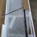 Frameless Pivot Glass Shower Door 48" W  72" H, Pivot Swing Shower Door with 1/4" SGCC Tempered Glass, Matte Black