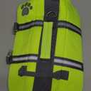 Queenmore Dog Life Vest for Swimming, Ripstop Dog Life Jacket Large, Floating Life Vest for Dogs Large Breed with Handle, Vibrant Doggie Life Jacket for Boating with Hook, Pet Water Vest for Big Dogs (Neon Green)